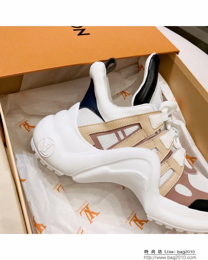 路易威登LV 2019爆款 LV經典Stellar 運動鞋 藍色Monogram牛仔布 高幫女休閒鞋  dsX2435